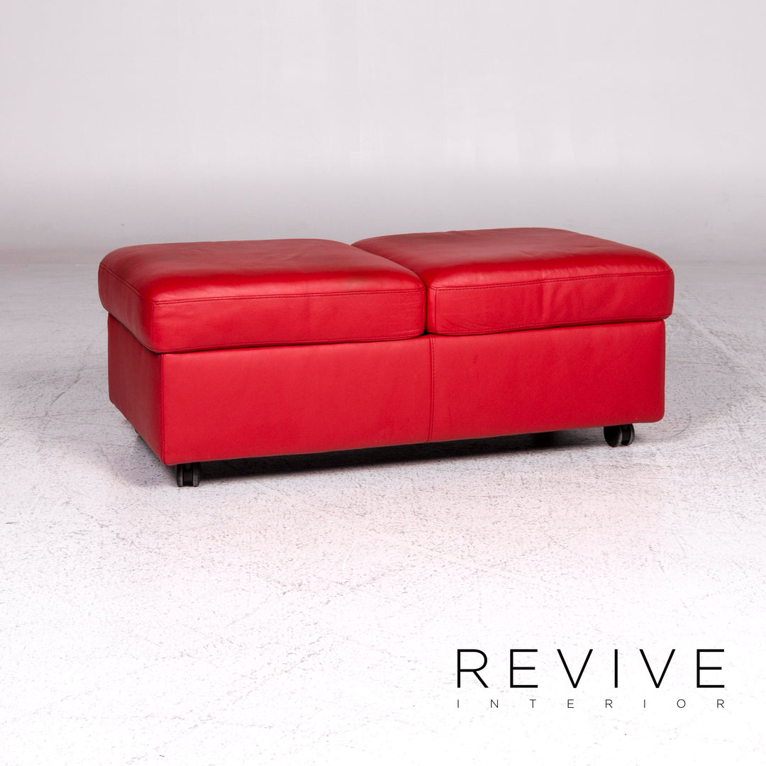 Stressless Arion Designer Leder Hocker Rot #9571