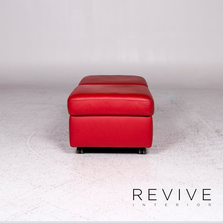 Stressless Arion Designer Leder Hocker Rot #9571