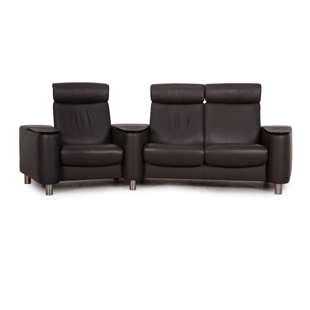 Stressless Arion Leder Dreisitzer Anthrazit Sofa Couch Funktion
