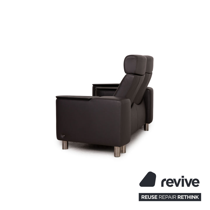 Stressless Arion Leder Dreisitzer Anthrazit Sofa Couch Funktion