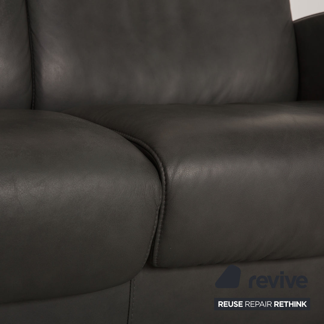 Stressless Arion Leder Dreisitzer Grau Sofa Couch Funktion