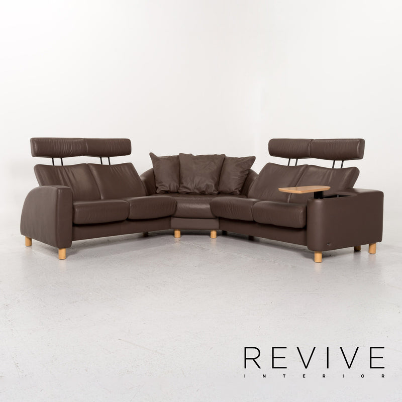 Stressless Arion Leder Ecksofa Braun Heimkino Sofa Funktion Couch 