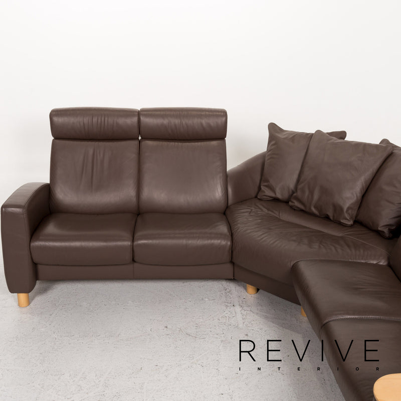 Stressless Arion Leder Ecksofa Braun Heimkino Sofa Funktion Couch 