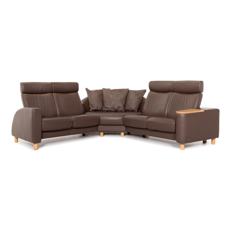 Stressless Arion Leder Ecksofa Braun Heimkino Sofa Funktion Couch 