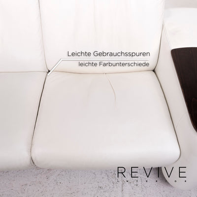 Stressless Arion Leder Ecksofa Weiß Funktion Couch #11953