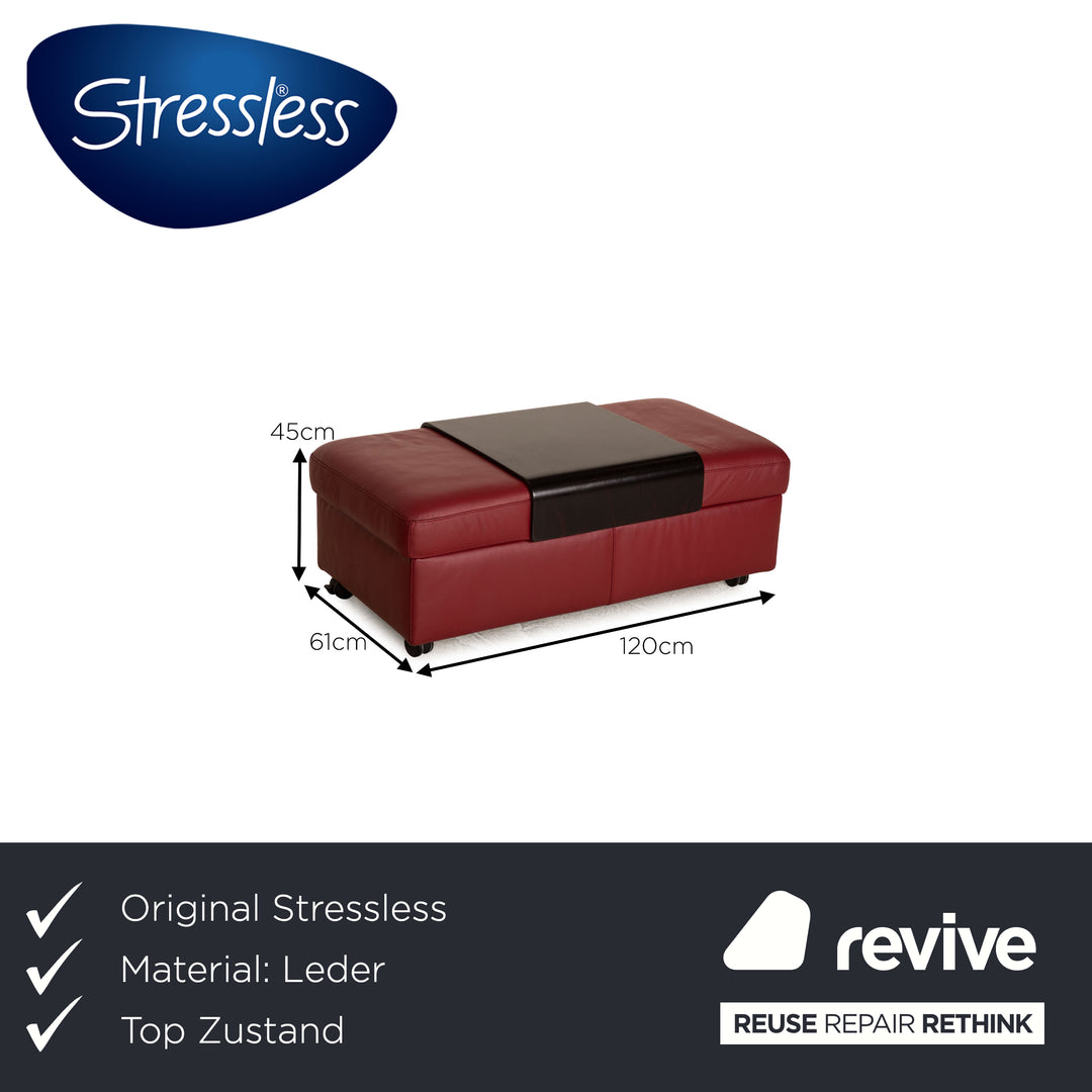 Stressless Arion Leder Hocker Rot Funktion