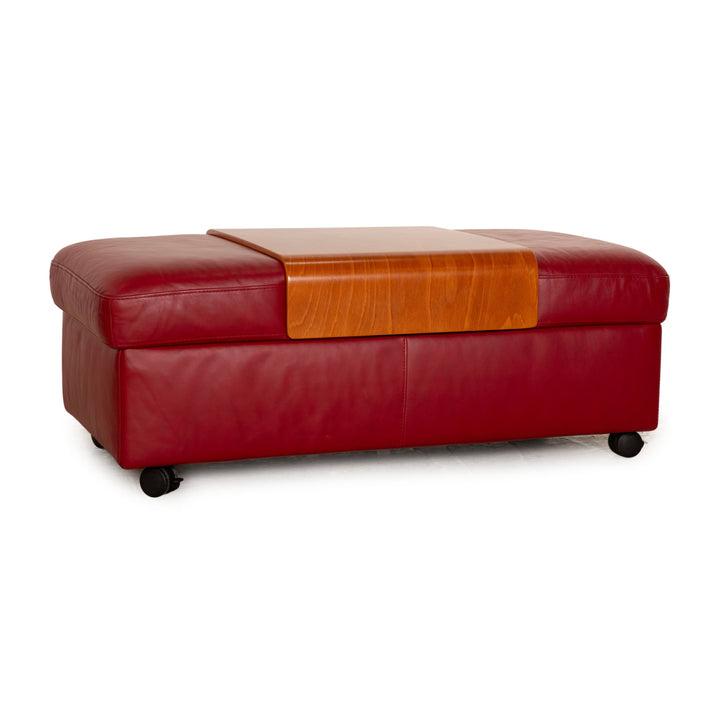 Stressless Arion Leder Hocker Rot manuelle Funktion