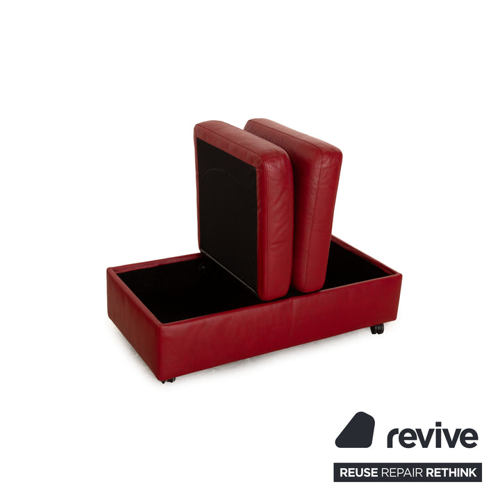 Stressless Arion Leder Hocker Rot manuelle Funktion