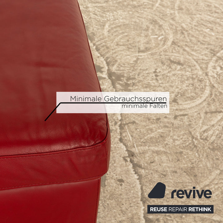Stressless Arion Leder Hocker Rot manuelle Funktion Stauraum