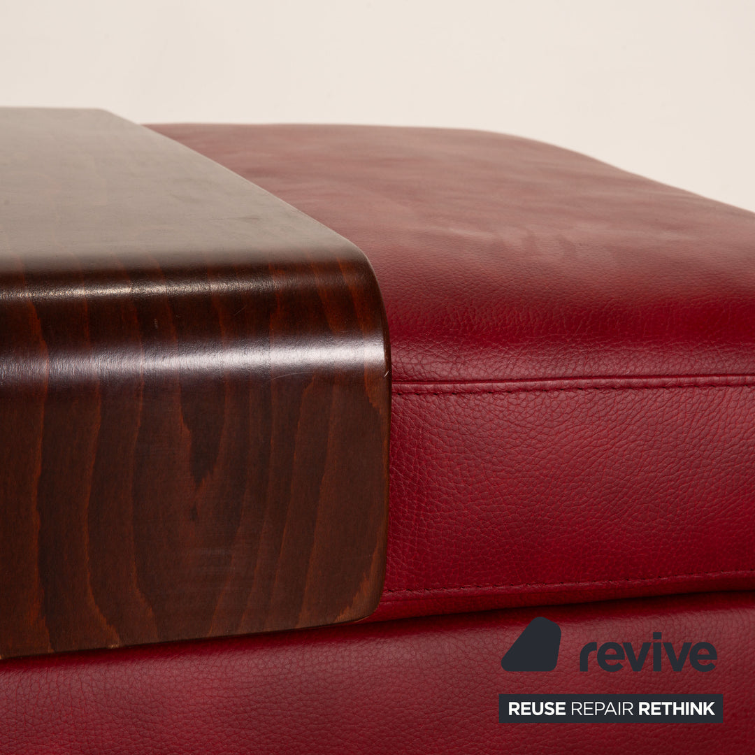 Stressless Arion Leder Hocker Rot manuelle Funktion Stauraum
