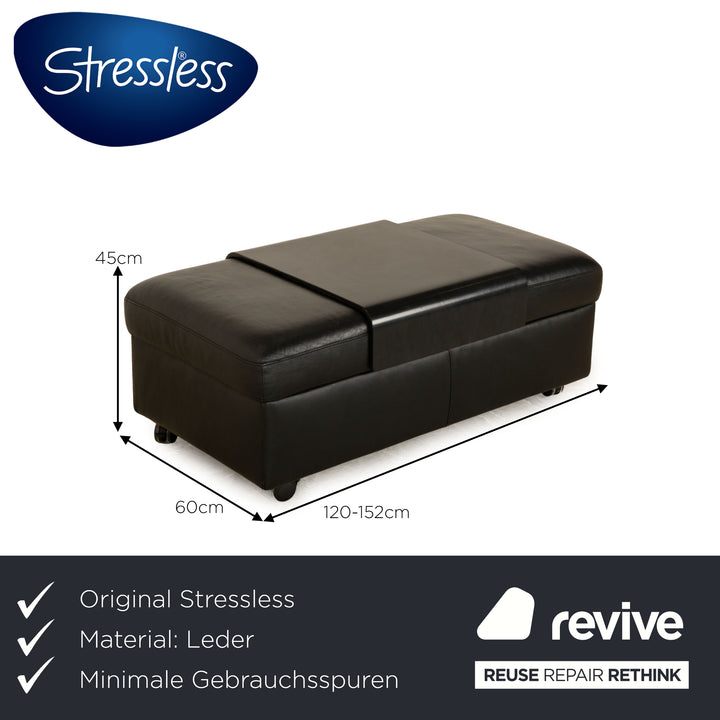Stressless Arion Leder Hocker Schwarz manuelle Funktion