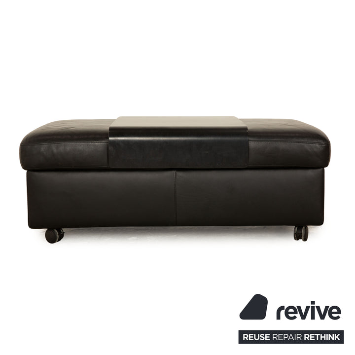 Stressless Arion Leder Hocker Schwarz manuelle Funktion