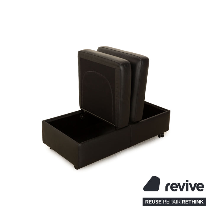 Stressless Arion Leder Hocker Schwarz manuelle Funktion Staufach