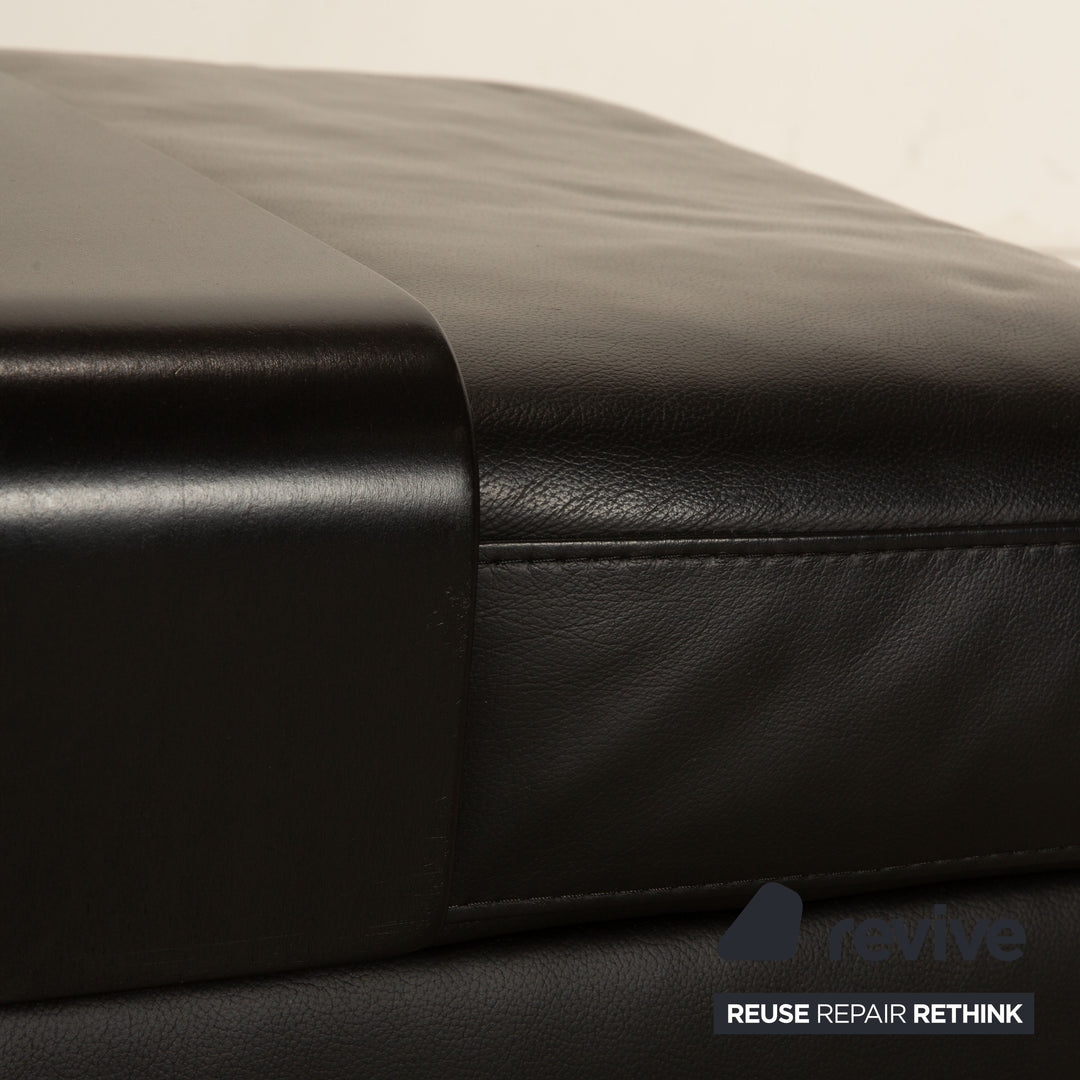 Stressless Arion Leder Hocker Schwarz manuelle Funktion Staufach