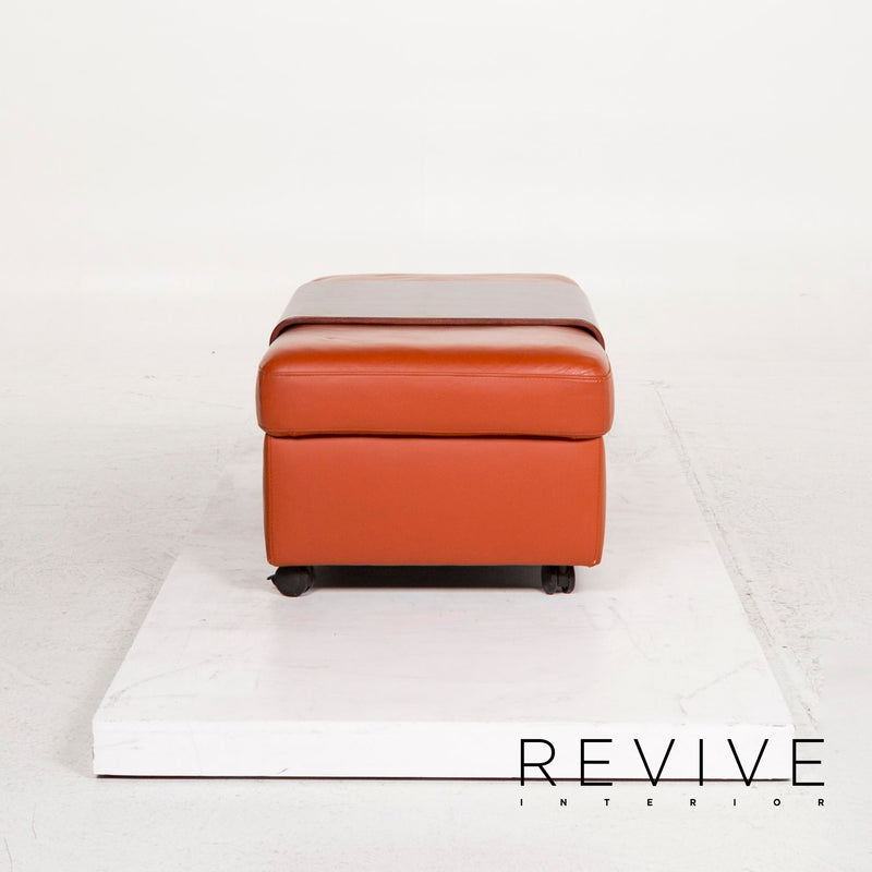 Stressless Arion Leder Hocker Terrakotta Orange 