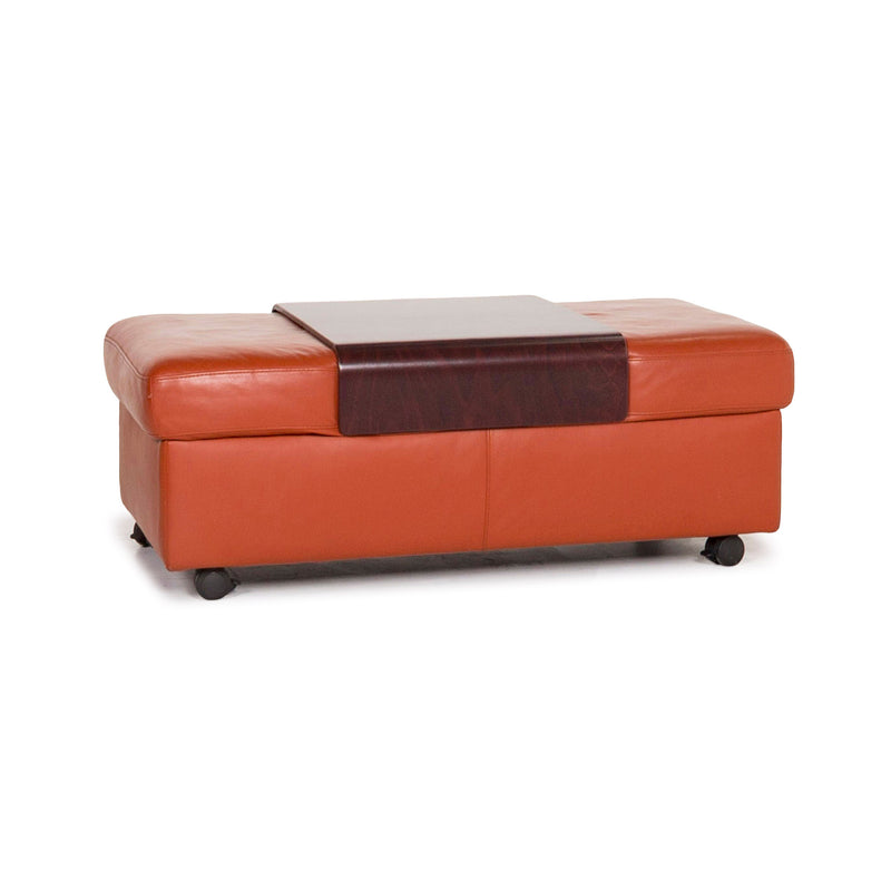 Stressless Arion Leder Hocker Terrakotta Orange 