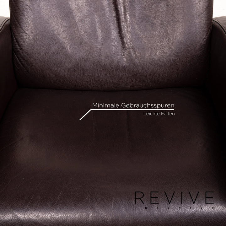 Fauteuil cuir Stressless Arion marron marron foncé fonction fonction relaxation #14685