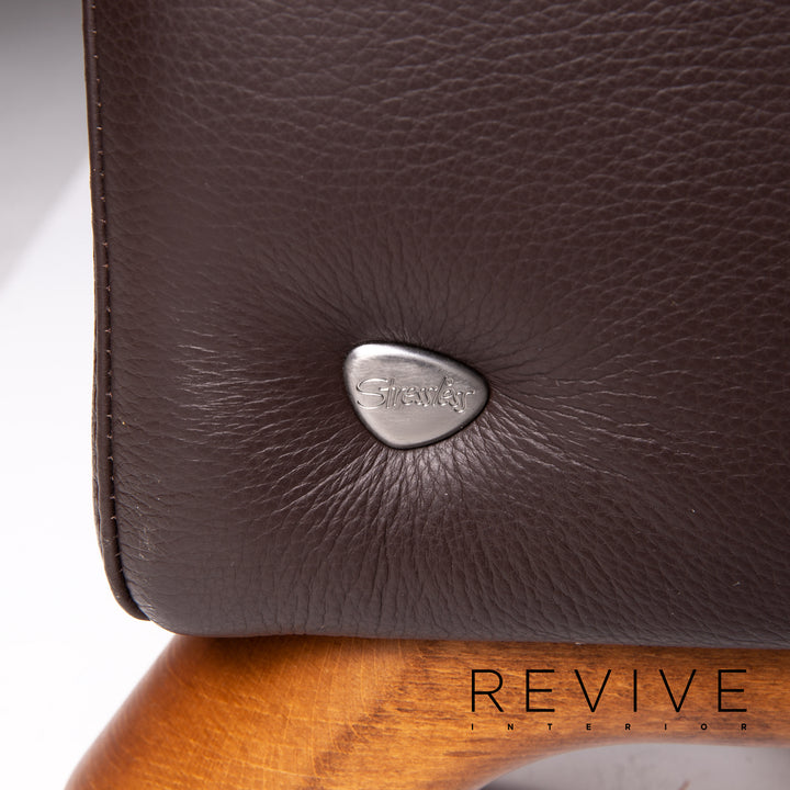 Fauteuil cuir Stressless Arion marron marron foncé fonction fonction relaxation #14685