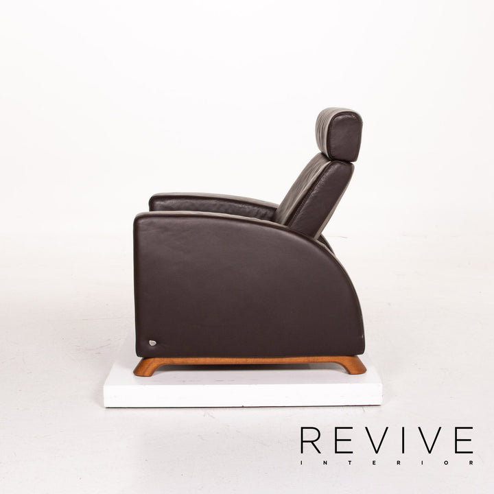 Fauteuil cuir Stressless Arion marron marron foncé fonction fonction relaxation #14685