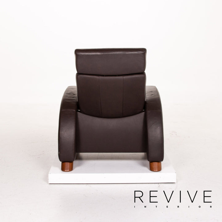 Fauteuil cuir Stressless Arion marron marron foncé fonction fonction relaxation #14685