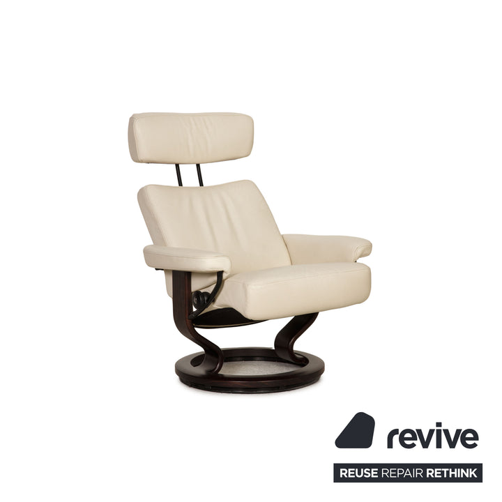 Stressless Arion leather armchair cream incl. stool function relaxation function
