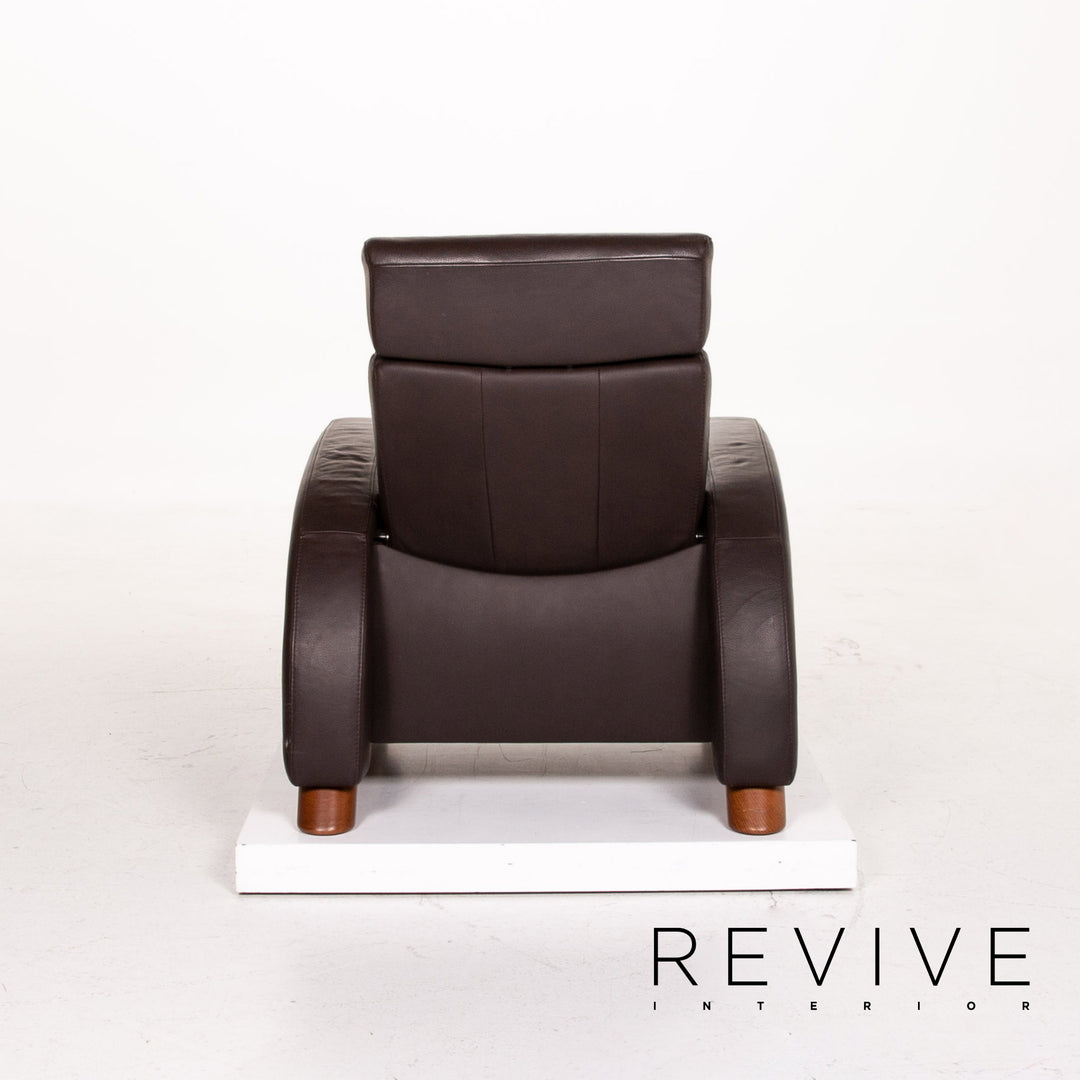 Ensemble fauteuil en cuir Stressless Arion marron marron foncé 1x fauteuil 1x tabouret fonction relaxation fonction #14943