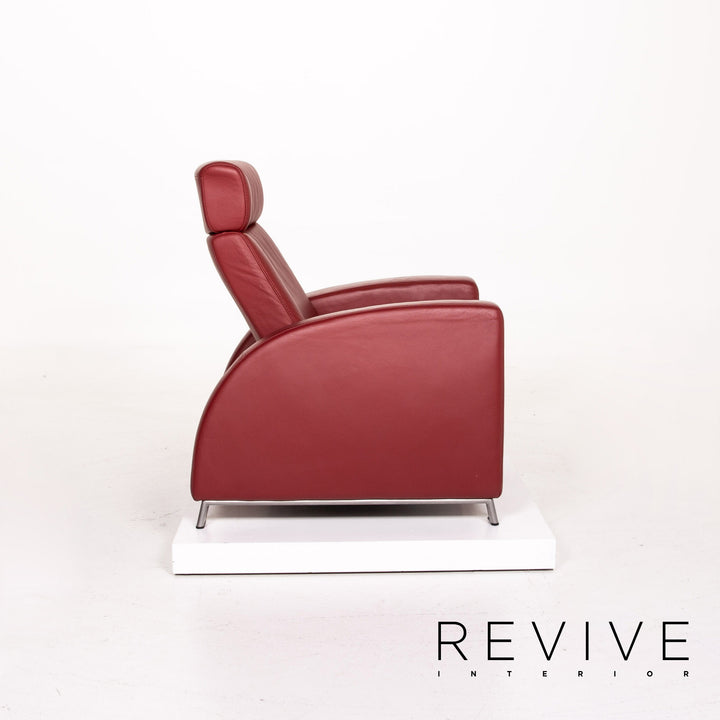 Stressless Arion Leder Sessel Garnitur Rot 2x Sessel Funktion #14254