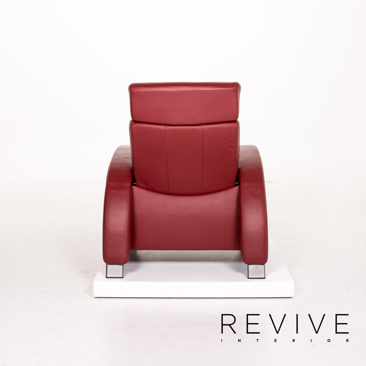 Stressless Arion Leder Sessel Garnitur Rot 2x Sessel Funktion #14254