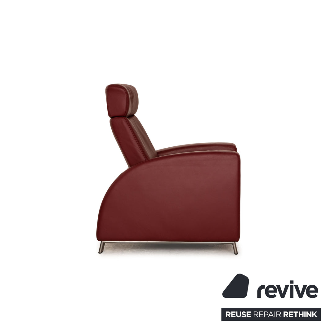 Stressless Arion Leder Sessel Garnitur Rot Relax Funktion