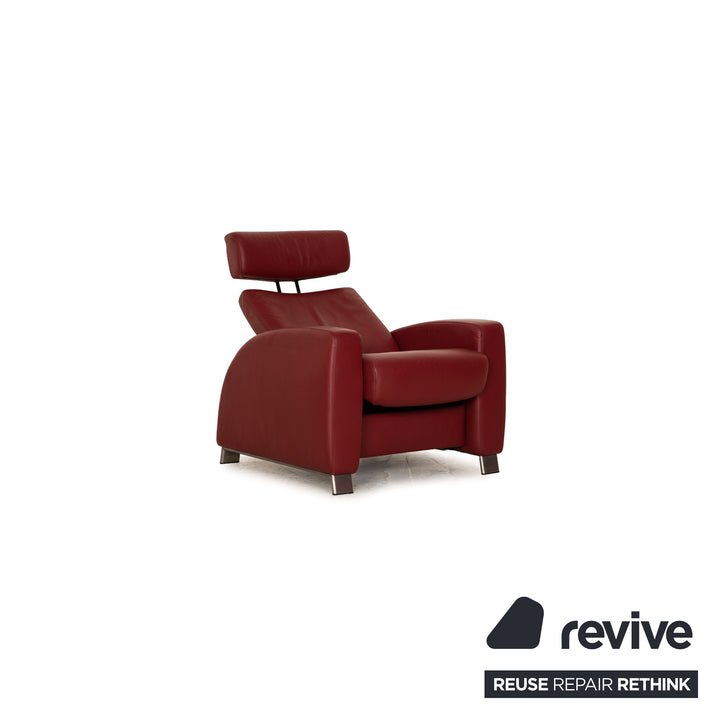 Stressless Arion Leder Sessel Garnitur Rot Relax Funktion