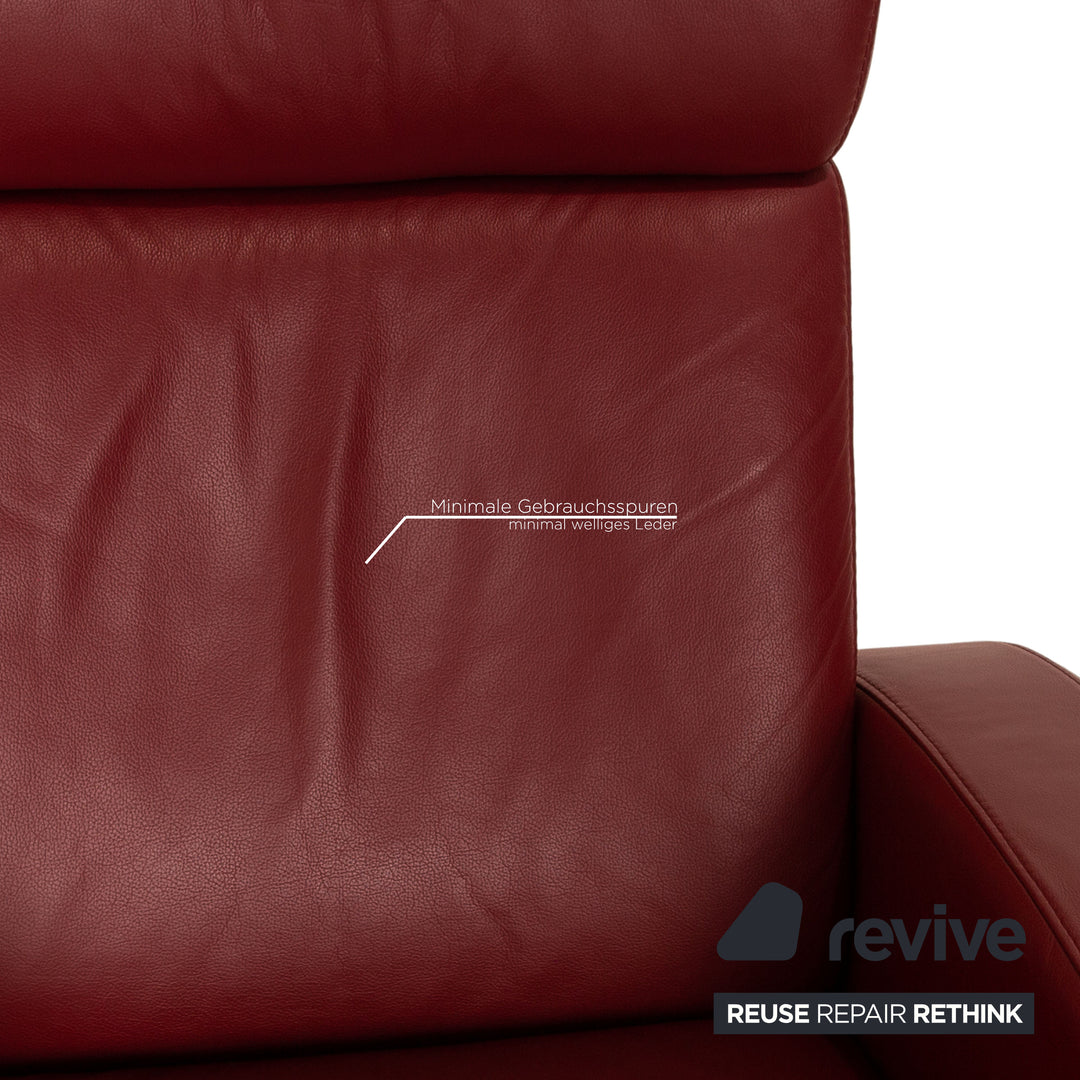 Stressless Arion Leder Sessel Garnitur Rot Relax Funktion