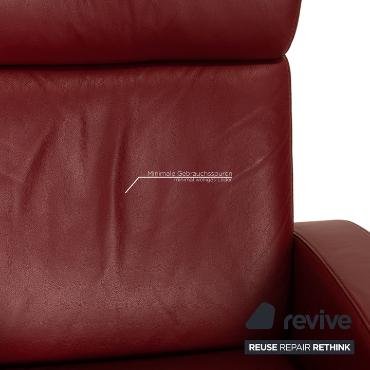Stressless Arion Leder Sessel Garnitur Rot Relax Funktion