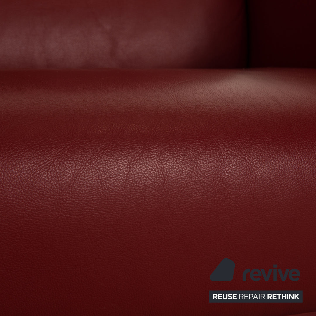 Stressless Arion Leder Sessel Garnitur Rot Relax Funktion