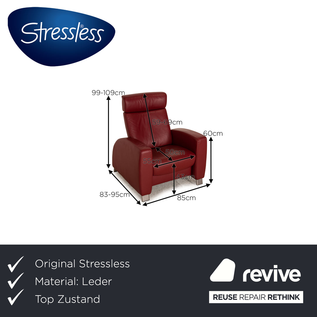 Stressless Arion Leder Sessel Rot Relax Funktion