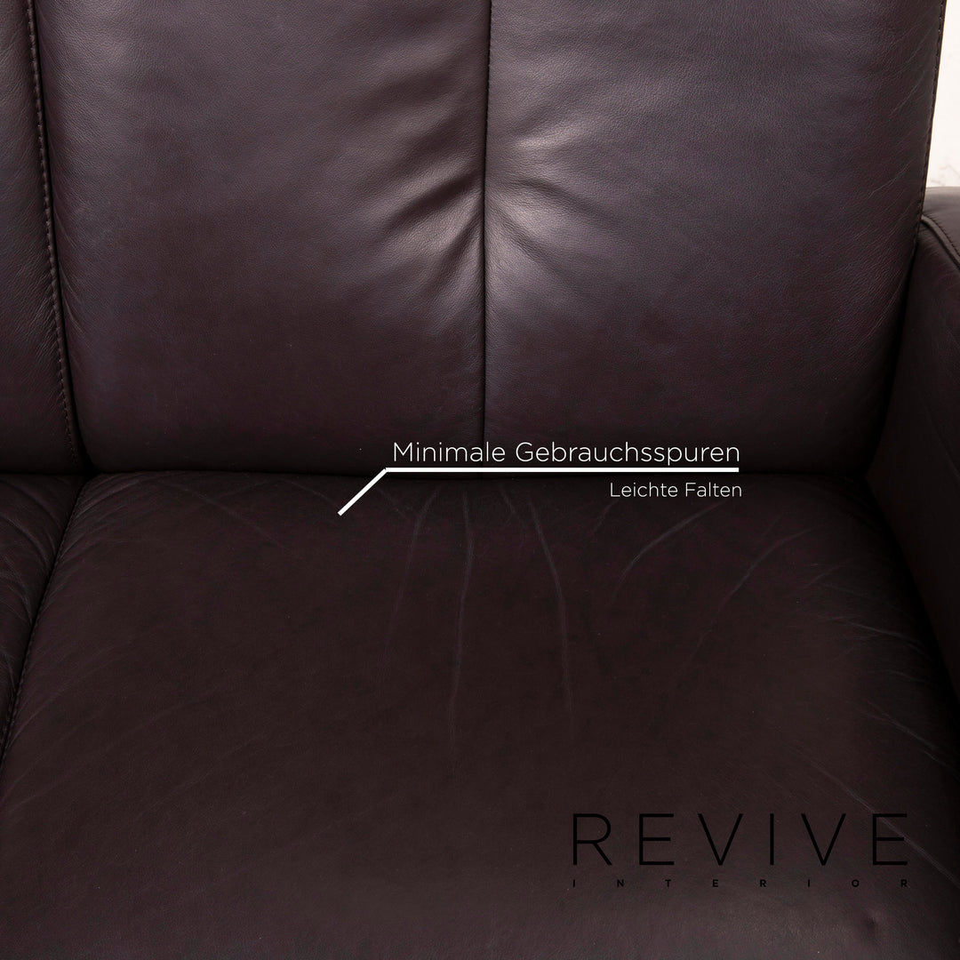 Stressless Arion leather sofa brown dark brown two-seater function relax function couch #14396