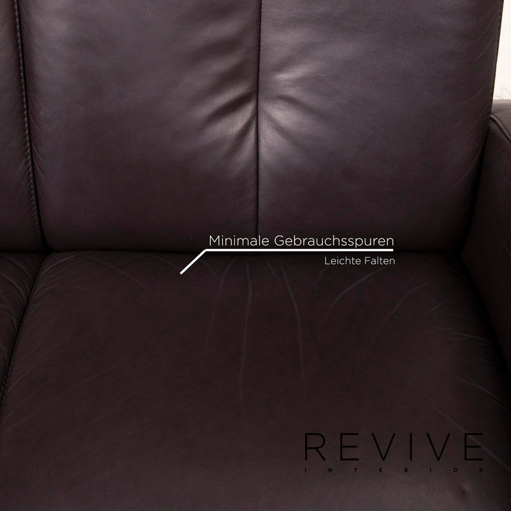 Stressless Arion leather sofa brown dark brown two-seater function relax function couch #14396