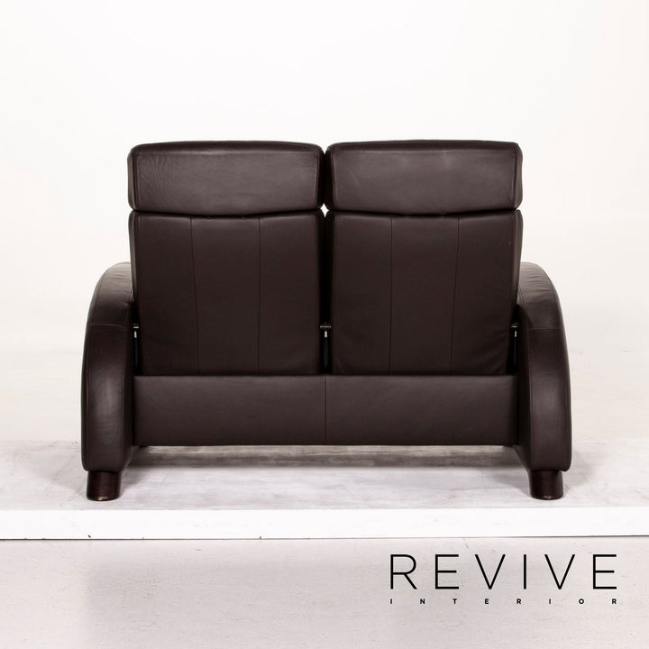 Stressless Arion leather sofa brown dark brown two-seater function relax function couch #14396