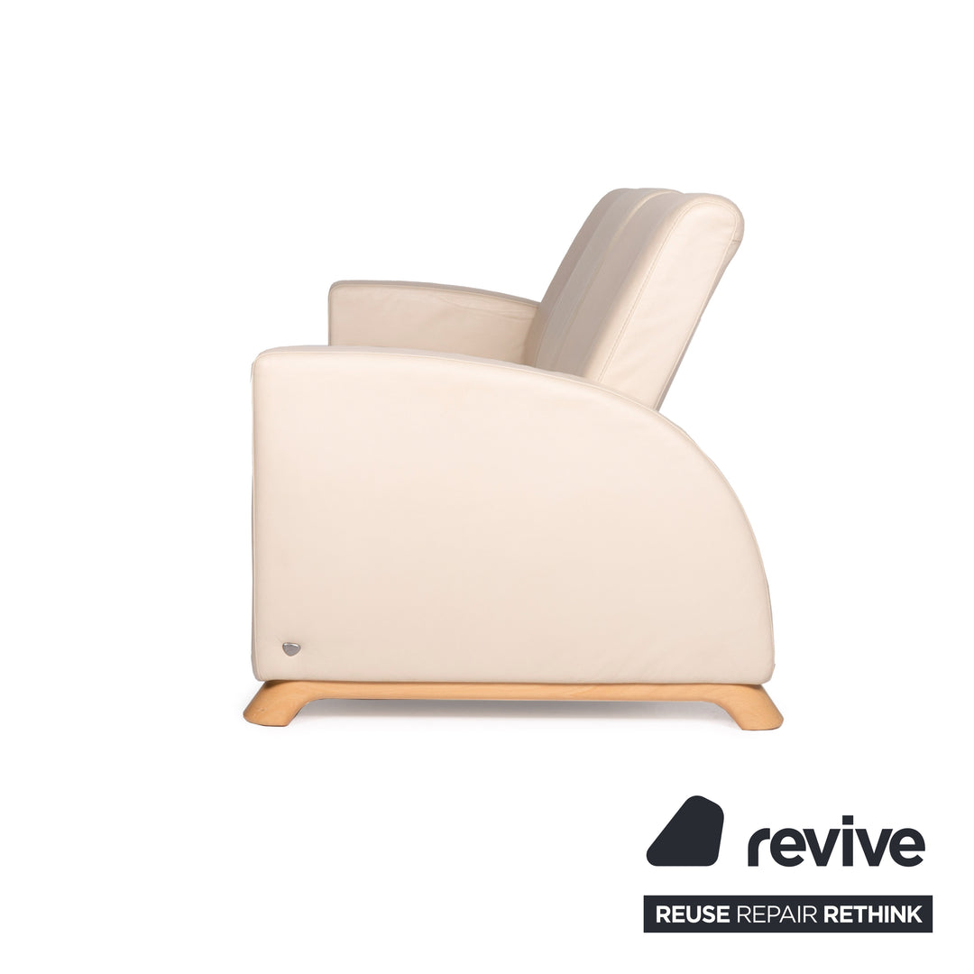 Stressless Arion Leder Sofa Creme Dreisitzer Funktion Relaxfunktion Couch