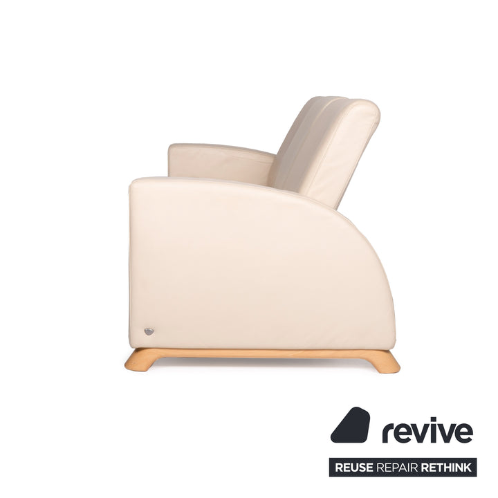 Stressless Arion Leder Sofa Creme Dreisitzer Funktion Relaxfunktion Couch