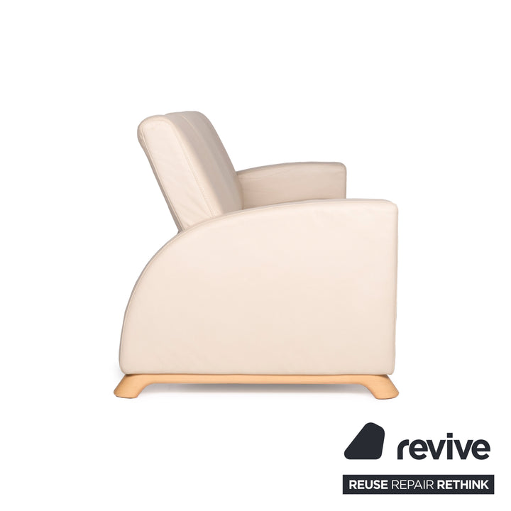 Stressless Arion Leder Sofa Creme Dreisitzer Funktion Relaxfunktion Couch