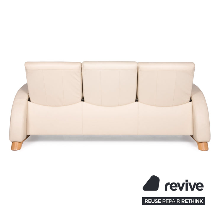 Stressless Arion Leder Sofa Creme Dreisitzer Funktion Relaxfunktion Couch