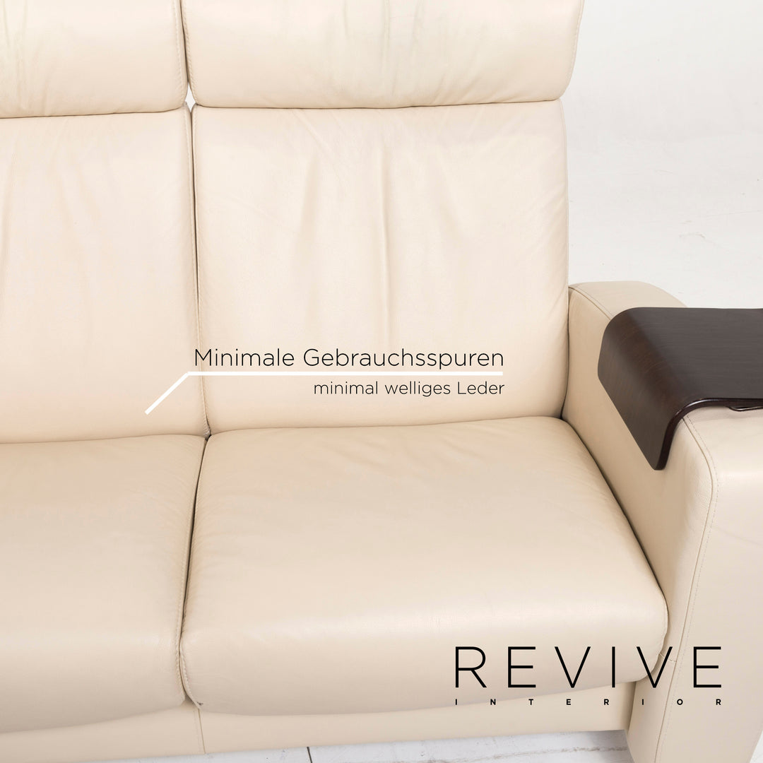 Stressless Arion canapé en cuir crème quatre places Home cinéma canapé fonction Relax canapé #12955