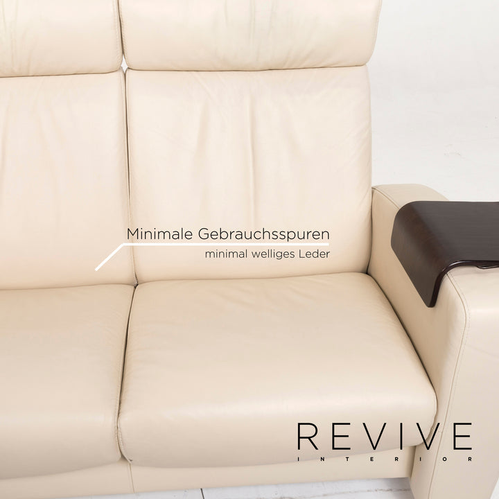 Stressless Arion canapé en cuir crème quatre places Home cinéma canapé fonction Relax canapé #12955