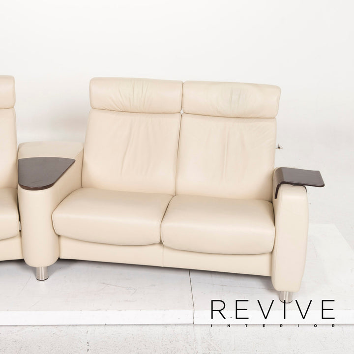 Stressless Arion canapé en cuir crème quatre places Home cinéma canapé fonction Relax canapé #12955