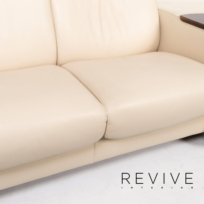 Stressless Arion Leder Sofa Creme Viersitzer Heimkinosofa Relaxfunktion Funktion Couch 