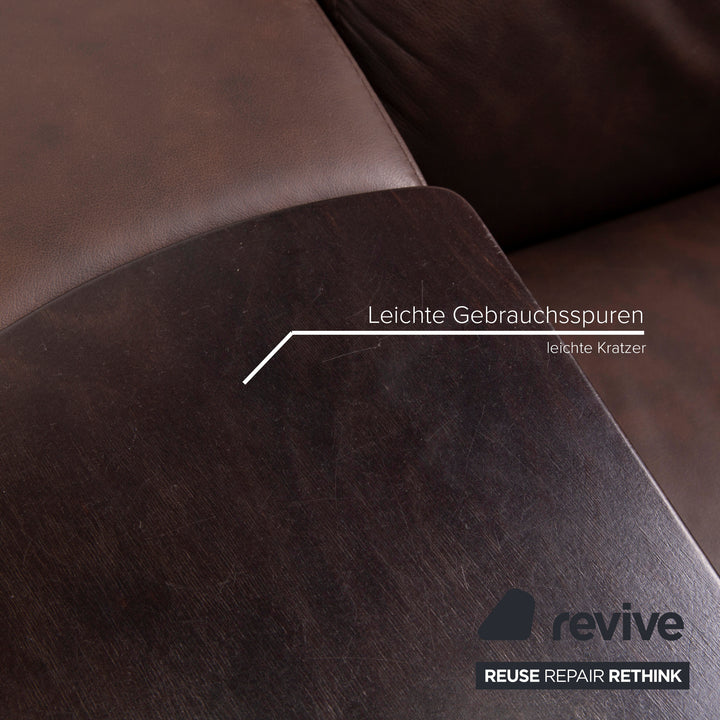 Stressless Arion Leder Sofa Dunkelbraun Dreisitzer Heimkino