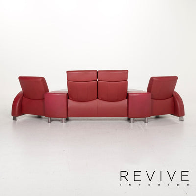 Stressless Arion Leder Sofa Rot Viersitzer Funktion Homekino #12623