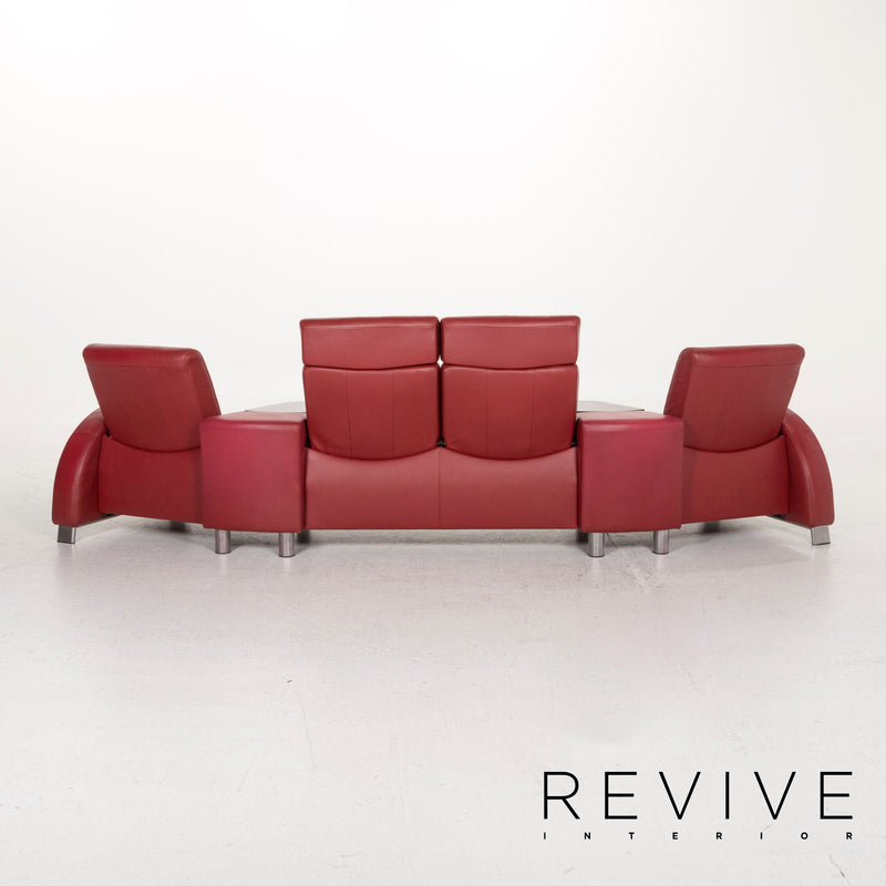 Stressless Arion Leder Sofa Rot Viersitzer Funktion Homekino 