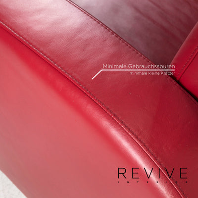Stressless Arion Leder Sofa Rot Viersitzer Funktion Homekino #12623