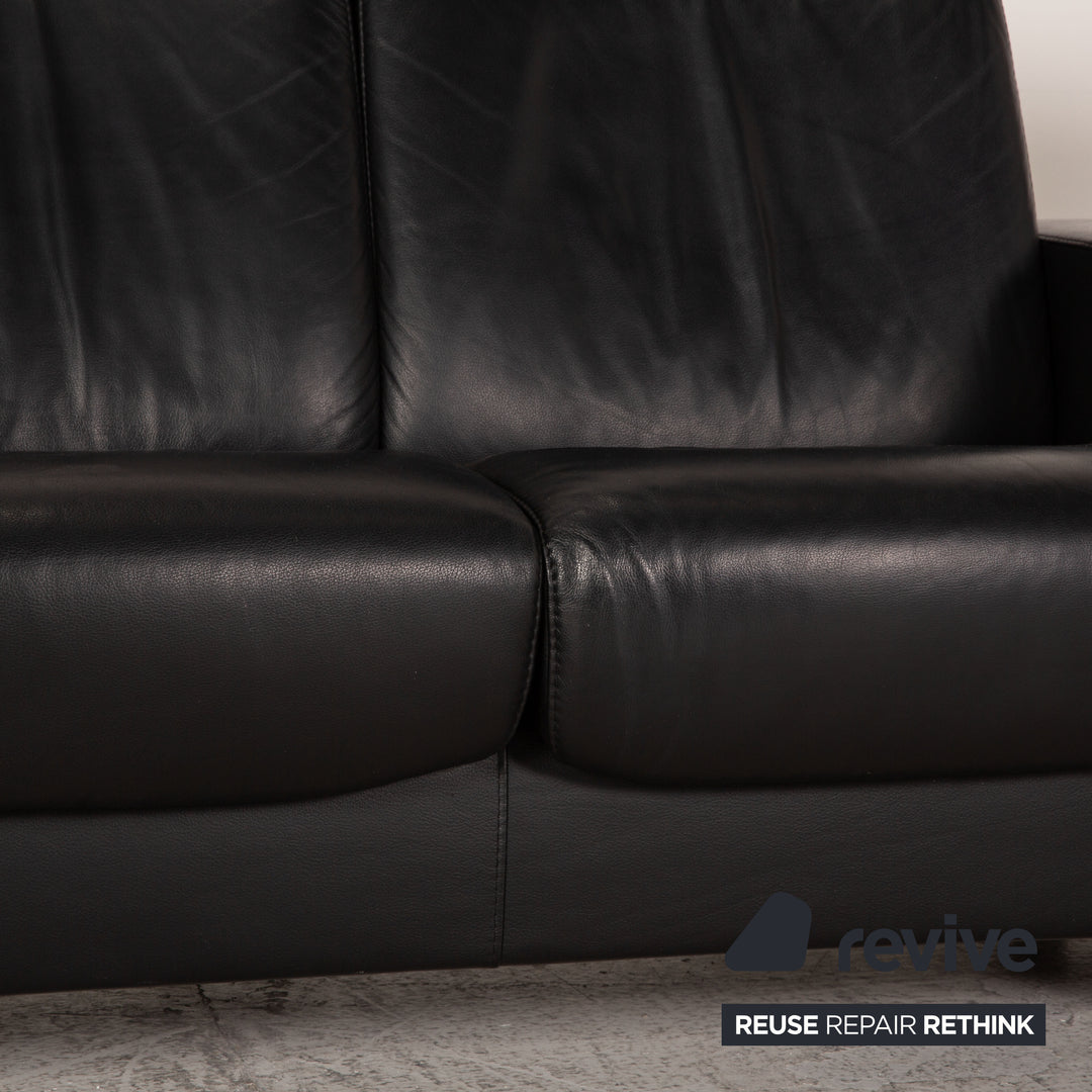 Stressless Arion Leder Sofa Schwarz Viersitzer Couch Funktion
